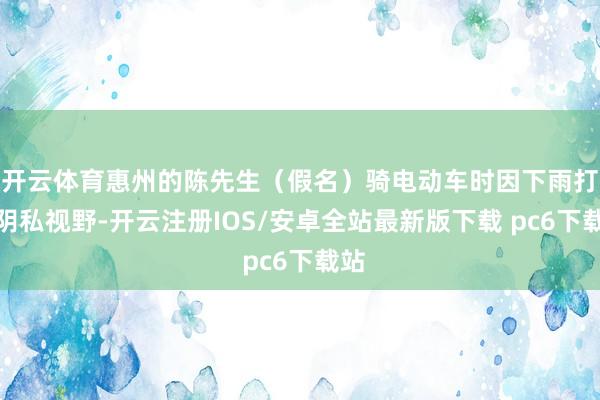 开云体育惠州的陈先生（假名）骑电动车时因下雨打伞阴私视野-开云注册IOS/安卓全站最新版下载 pc6下载站